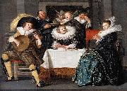 Dirck Hals A Merry Company Making Music oil on canvas